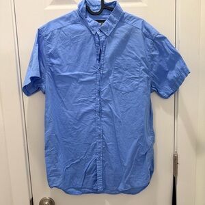 Carbon Light Blue Short-Sleeve Button-Down Shirt